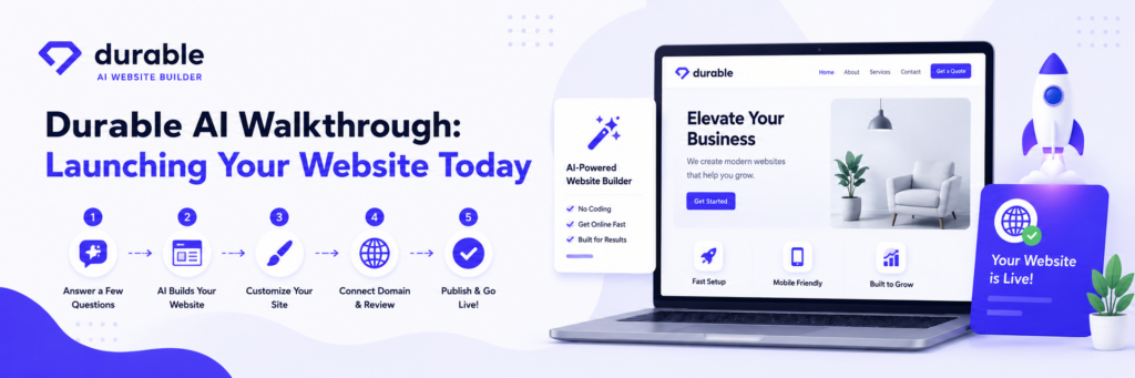 Durable AI Website Builder: From Zero to Live Website in 30 Seconds — Full Review, Setup Walkthrough, and Growth Tips