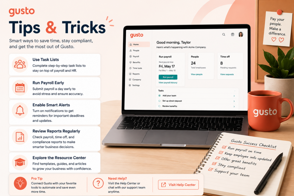 Gusto payroll review 2026 – small business payroll software, automated tax filing, and HR benefits platform