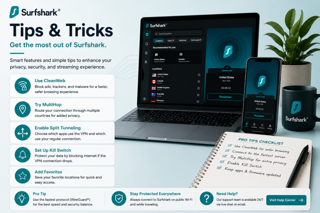 Surfshark VPN review 2026 – unlimited device protection, business security, and remote team VPN for small business