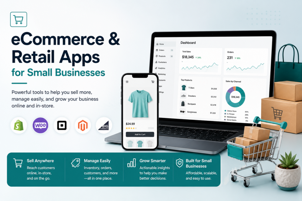 eCommerce & Retail Apps for Small Businesses: reviews, quick start guides and tips for success