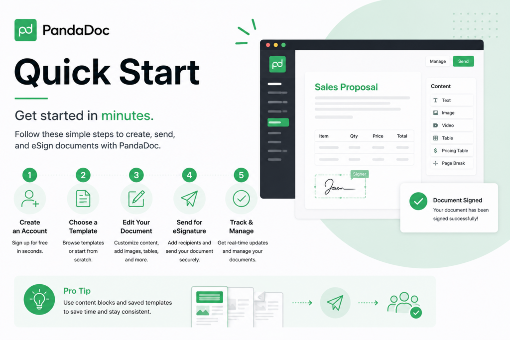 PandaDoc review 2026 – document automation, e-signature software, and proposal management platform for small business