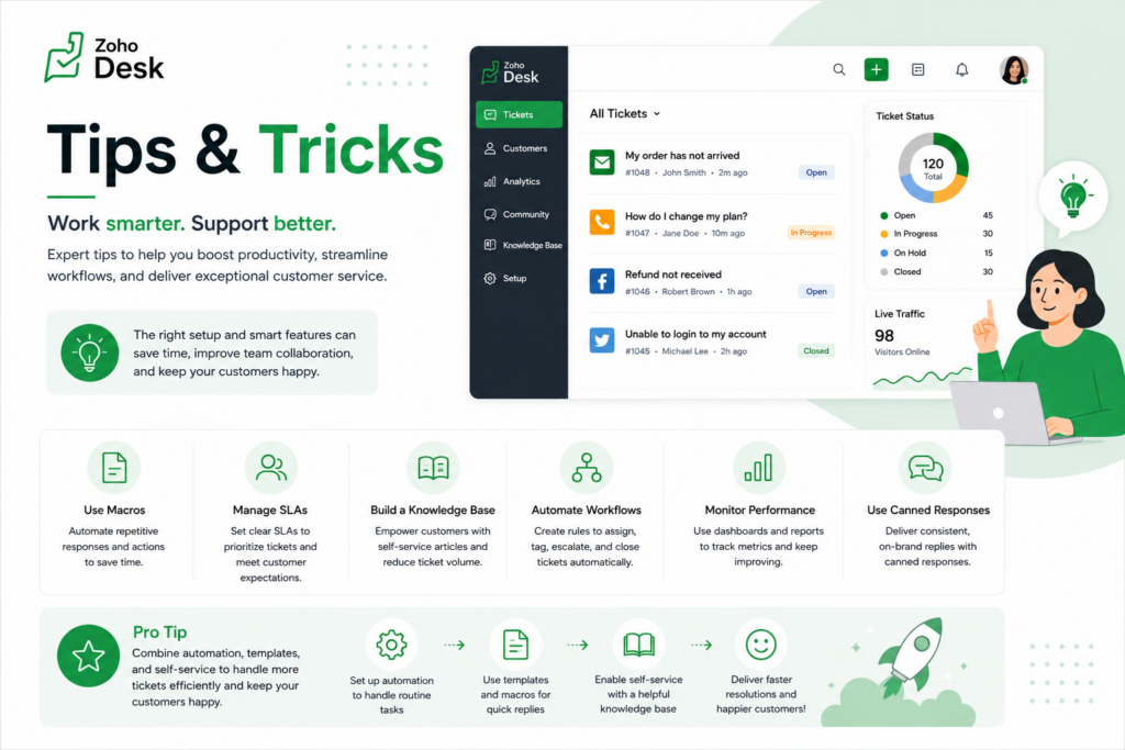 Zoho Desk review 2026 – help desk software, customer support ticketing, and multichannel service platform for small business