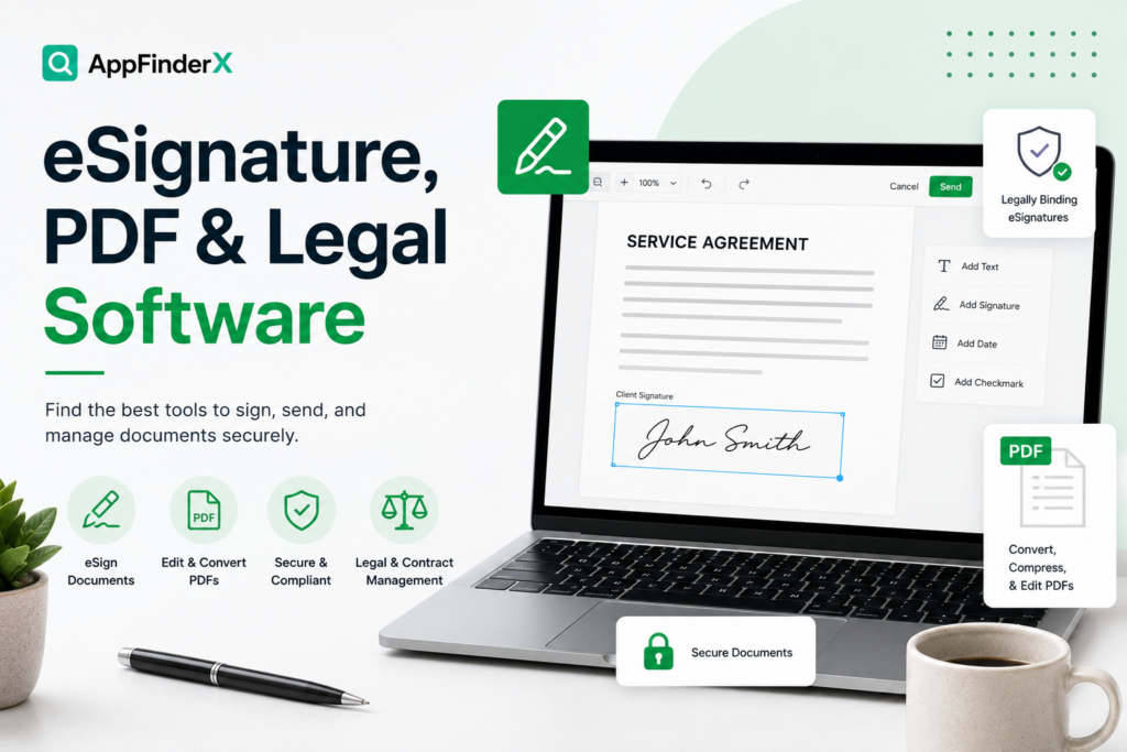 Contracts, proposals, and agreements shouldn't require a printer, a scanner, and a week of waiting. eSignature, PDF, and legal software let small businesses send, sign, and manage documents entirely online — legally binding, fully tracked, and ready in minutes instead of days. Below you'll find our honest reviews, setup guides, and practical tips for the tools that help small businesses close deals and manage paperwork without the back-and-forth.