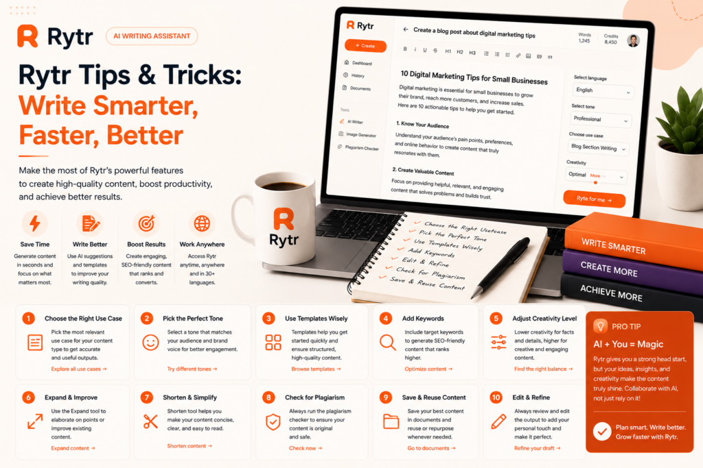 Rytr review 2026 – affordable AI writing tool pricing, short-form content generation, and free plan for small business