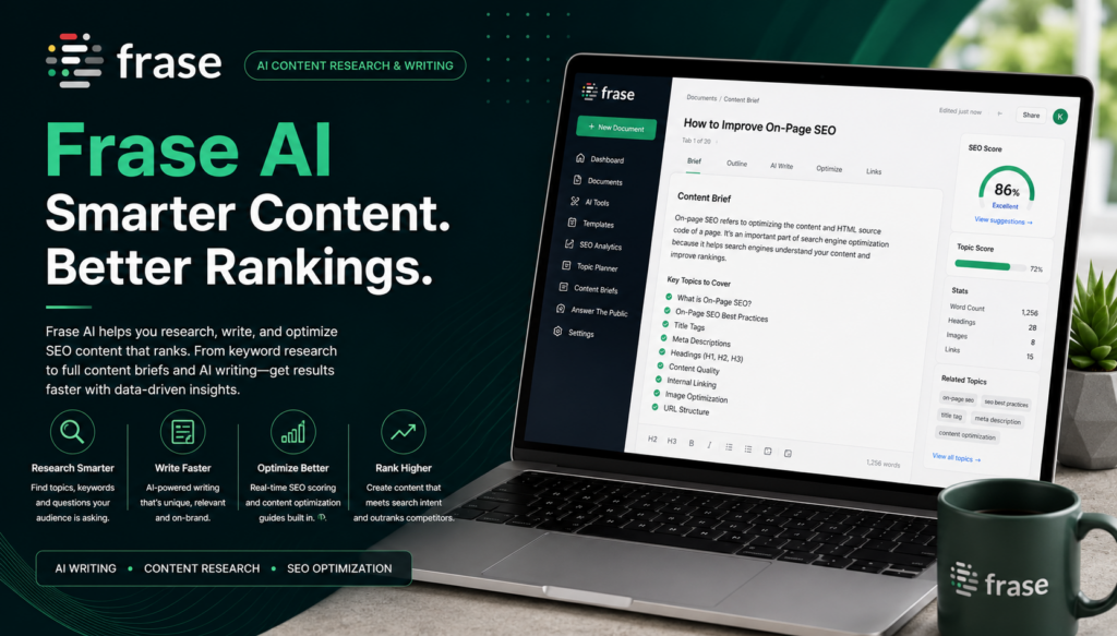 Frase review 2026 – SEO content optimization pricing, AI content briefs, and GEO visibility tracking for small business