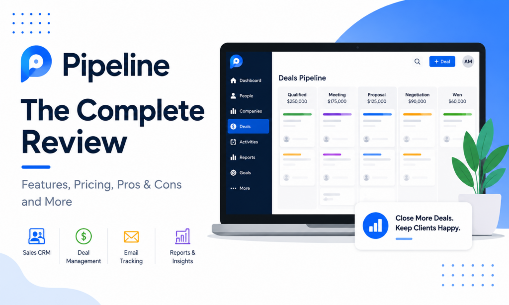 Pipedrive CRM review 2026 – sales pipeline software, pricing plans, and deal management platform for small business