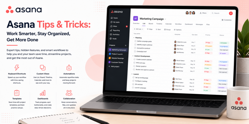 Asana review, Asana pricing 2026, Asana free plan, Asana vs ClickUp, Asana vs monday.com, project management software small business, Asana AI Studio, Asana pricing tiers, task management software, Asana alternatives