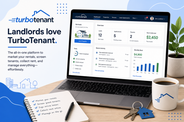 TurboTenant review – free landlord software pricing, tenant screening, and rental listing syndication features