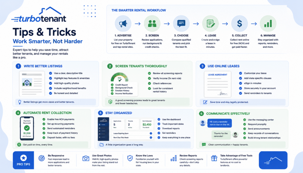 TurboTenant review – free landlord software pricing, tenant screening, and rental listing syndication features