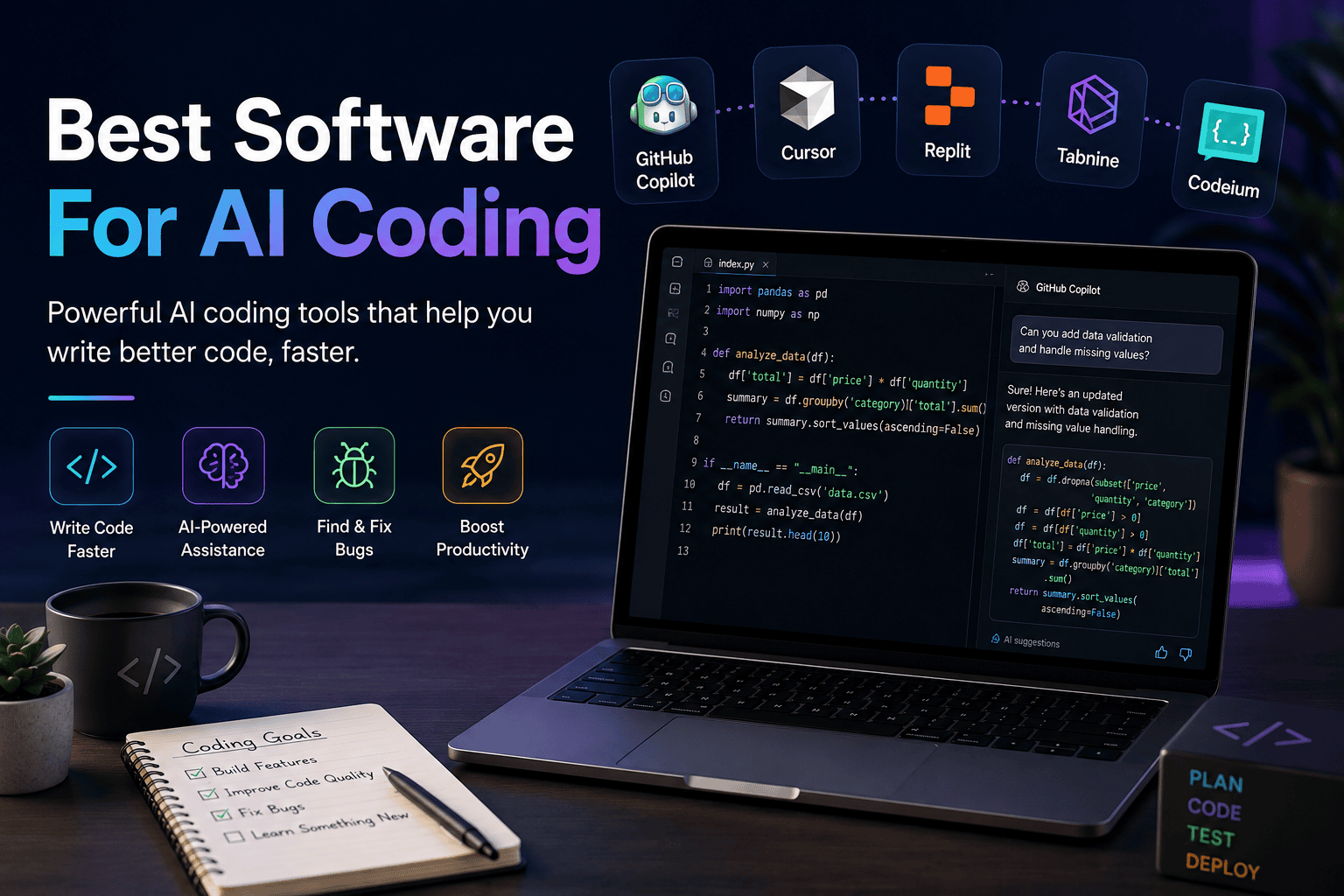 Best Software For AI Coding 2026: Assistants vs. No-Code App Builders